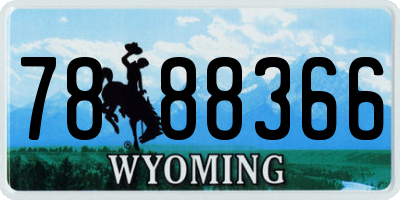 WY license plate 7888366