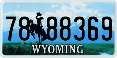 WY license plate 7888369