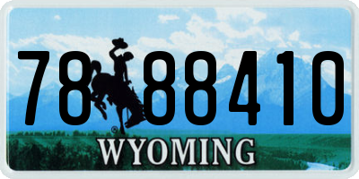 WY license plate 7888410