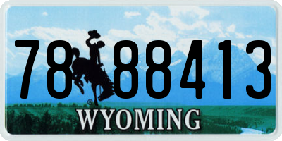 WY license plate 7888413