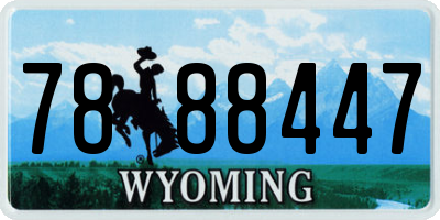 WY license plate 7888447