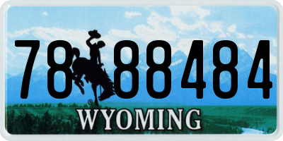 WY license plate 7888484