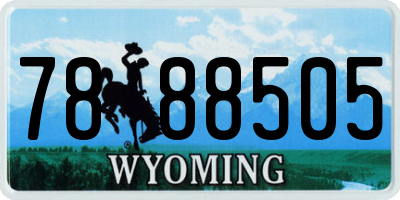 WY license plate 7888505