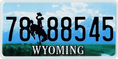 WY license plate 7888545
