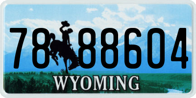 WY license plate 7888604