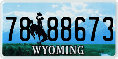 WY license plate 7888673