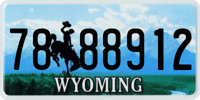 WY license plate 7888912