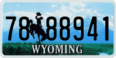 WY license plate 7888941