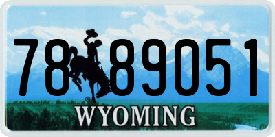 WY license plate 7889051