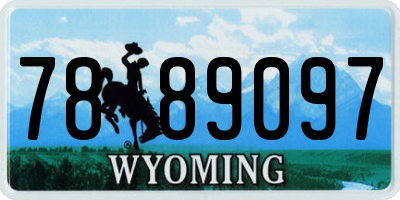 WY license plate 7889097