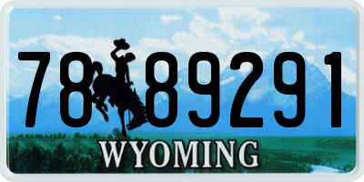WY license plate 7889291