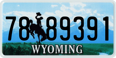WY license plate 7889391