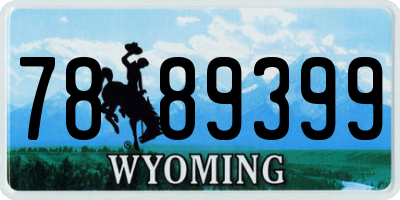 WY license plate 7889399