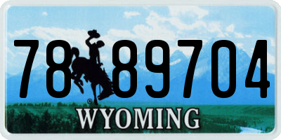 WY license plate 7889704