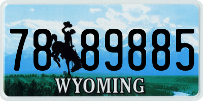 WY license plate 7889885