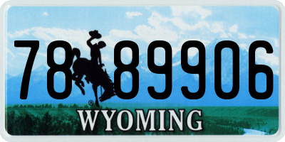 WY license plate 7889906
