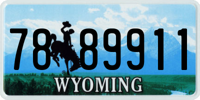 WY license plate 7889911