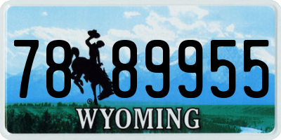 WY license plate 7889955