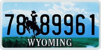 WY license plate 7889961