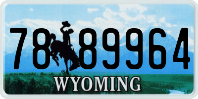 WY license plate 7889964