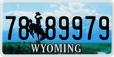 WY license plate 7889979