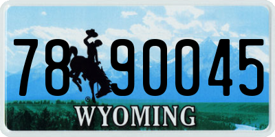 WY license plate 7890045