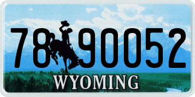 WY license plate 7890052