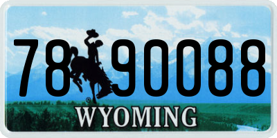 WY license plate 7890088