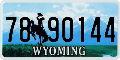 WY license plate 7890144