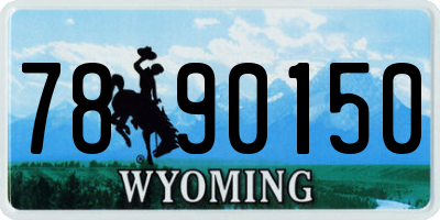 WY license plate 7890150