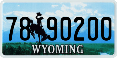 WY license plate 7890200
