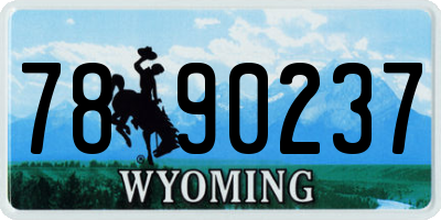 WY license plate 7890237