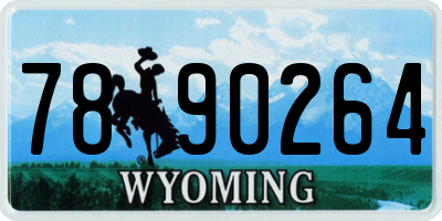 WY license plate 7890264