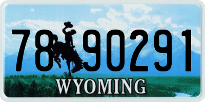 WY license plate 7890291