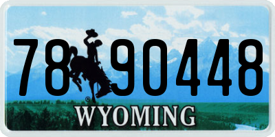 WY license plate 7890448