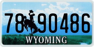 WY license plate 7890486