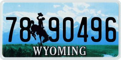 WY license plate 7890496