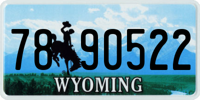 WY license plate 7890522