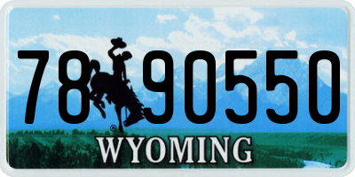 WY license plate 7890550