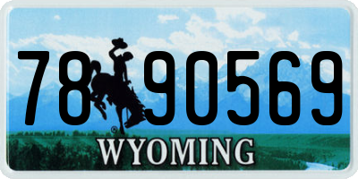 WY license plate 7890569