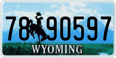 WY license plate 7890597