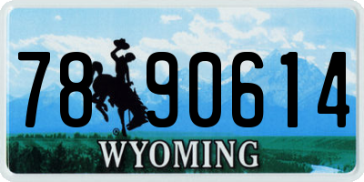 WY license plate 7890614