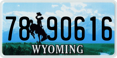 WY license plate 7890616