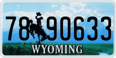 WY license plate 7890633
