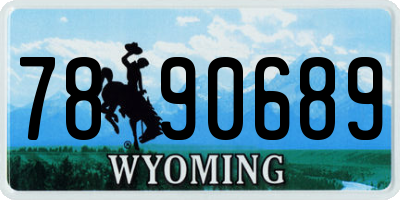WY license plate 7890689