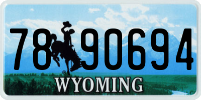 WY license plate 7890694