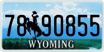 WY license plate 7890855