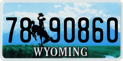 WY license plate 7890860