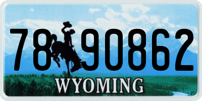 WY license plate 7890862