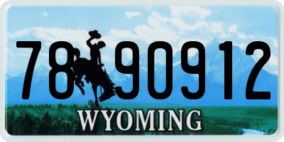 WY license plate 7890912